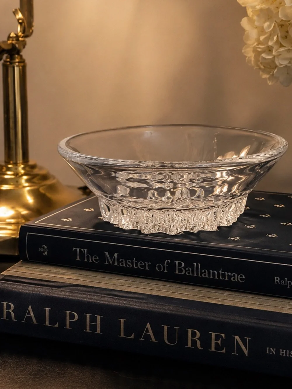 Hadeland Norway Nautilus Art Glass Bowl | Scandinavian Decor Quiet Luxury